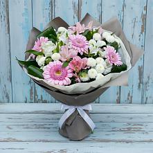 Букет цветов из:  Герберы, Альстромерии и Хризантемы #REPLACE_PRED# Нерюнгри