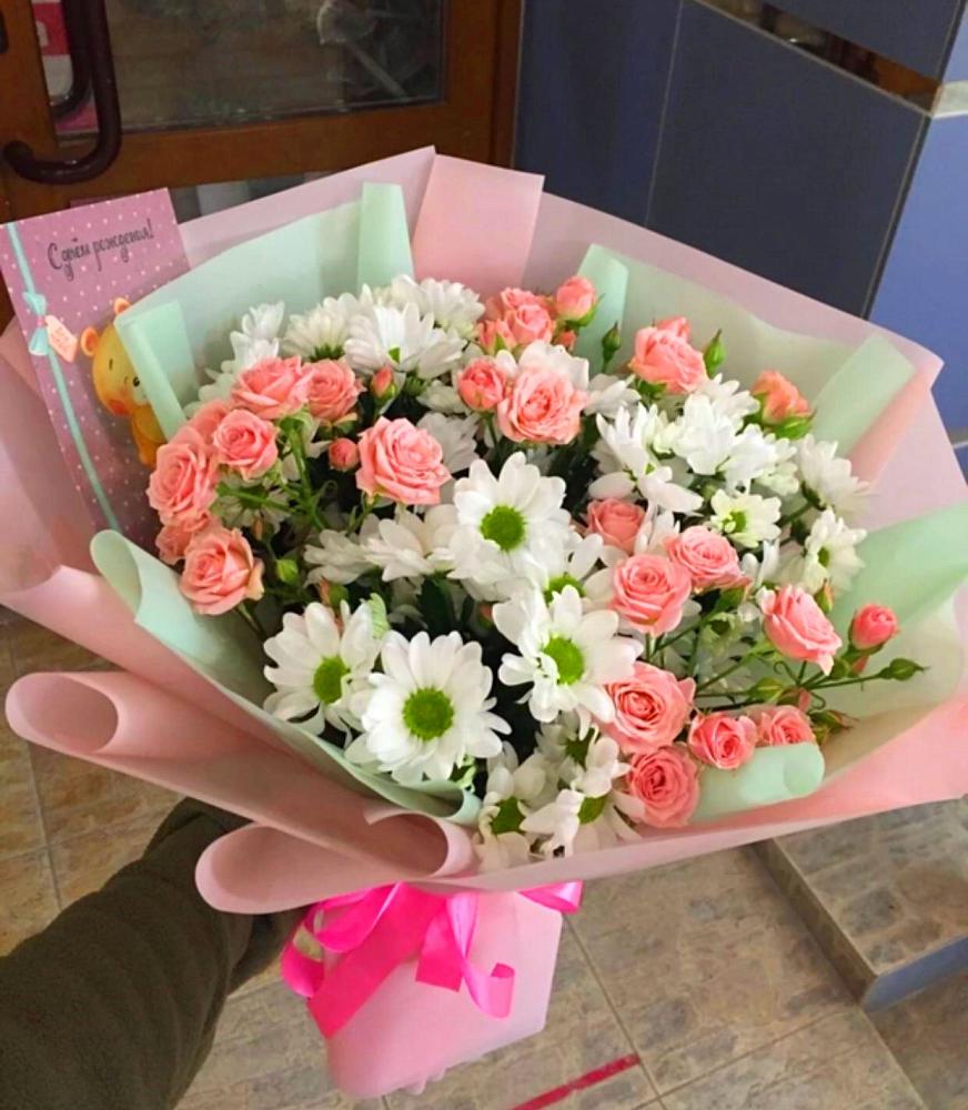 Букет цветов из: Розы и Хризантемы в Нерюнгри