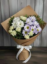 Букет цветов из:  Хризантемы и Розы в Нерюнгри