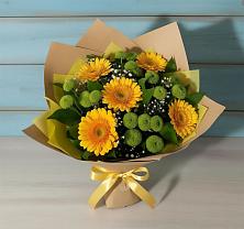 Букет цветов из:  Герберы и Хризантемы в Нерюнгри