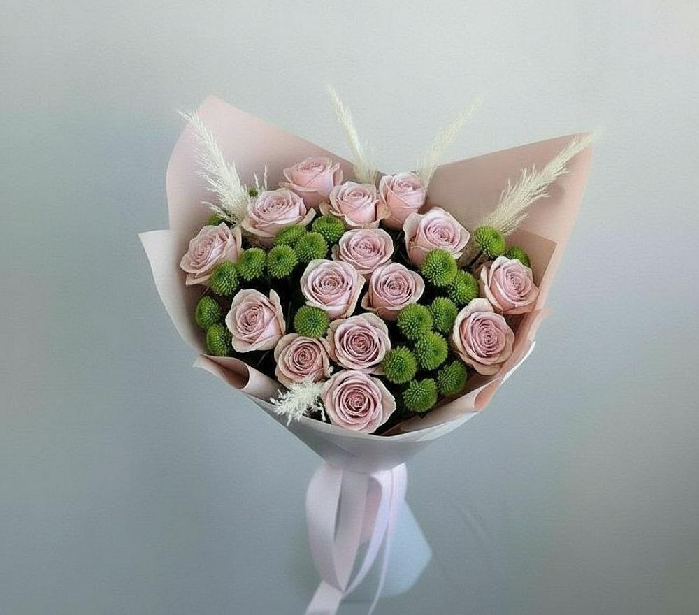 Букет цветов из: Розы и Хризантемы в Нерюнгри