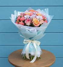 Букет цветов из:  Хризантемы и Розы в Нерюнгри