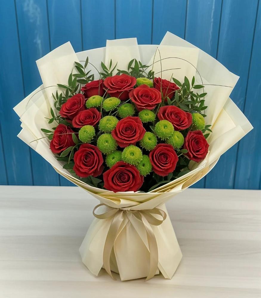 Букет цветов из: Розы и Хризантемы в Нерюнгри